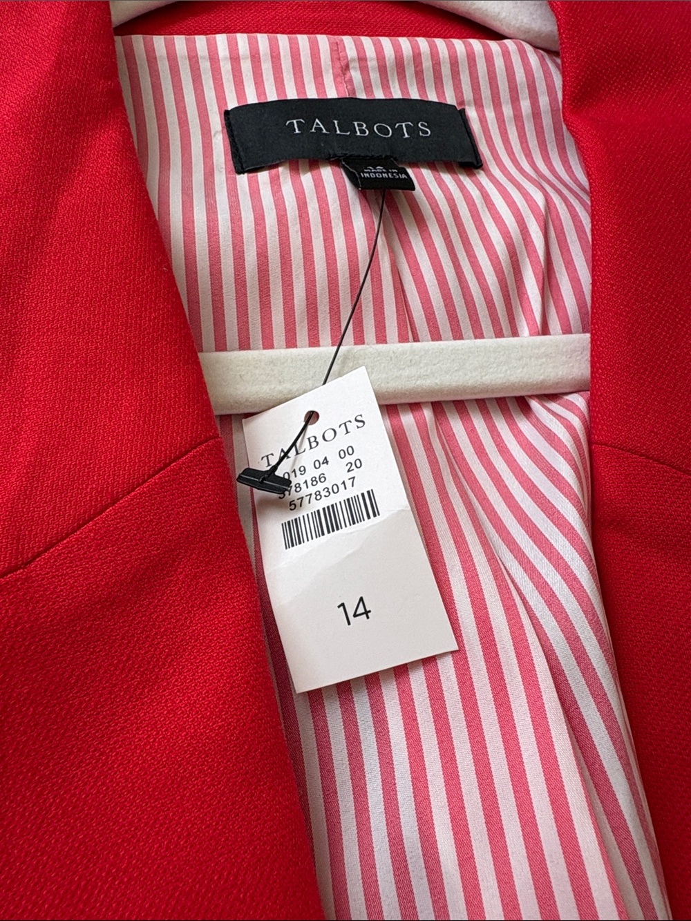 Talbots Red Single-Button Blazer Jacket - Picture 11 of 11